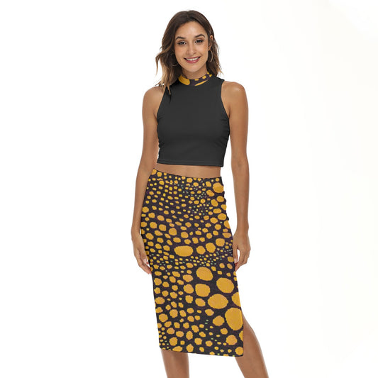 “Spot Me” Tank Top & Split High Skirt Set