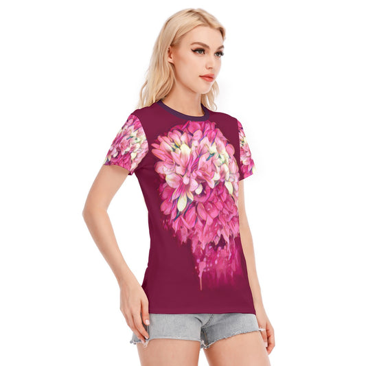 “Hydrangea” Women's Round Neck T-Shirt