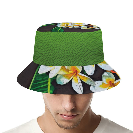 “Frangipani Black” Bucket Hat