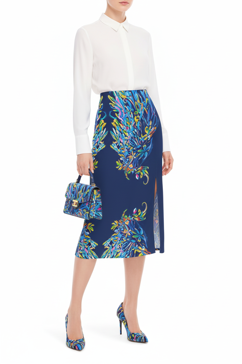 “Florina” Women's High Slit Long Skirt