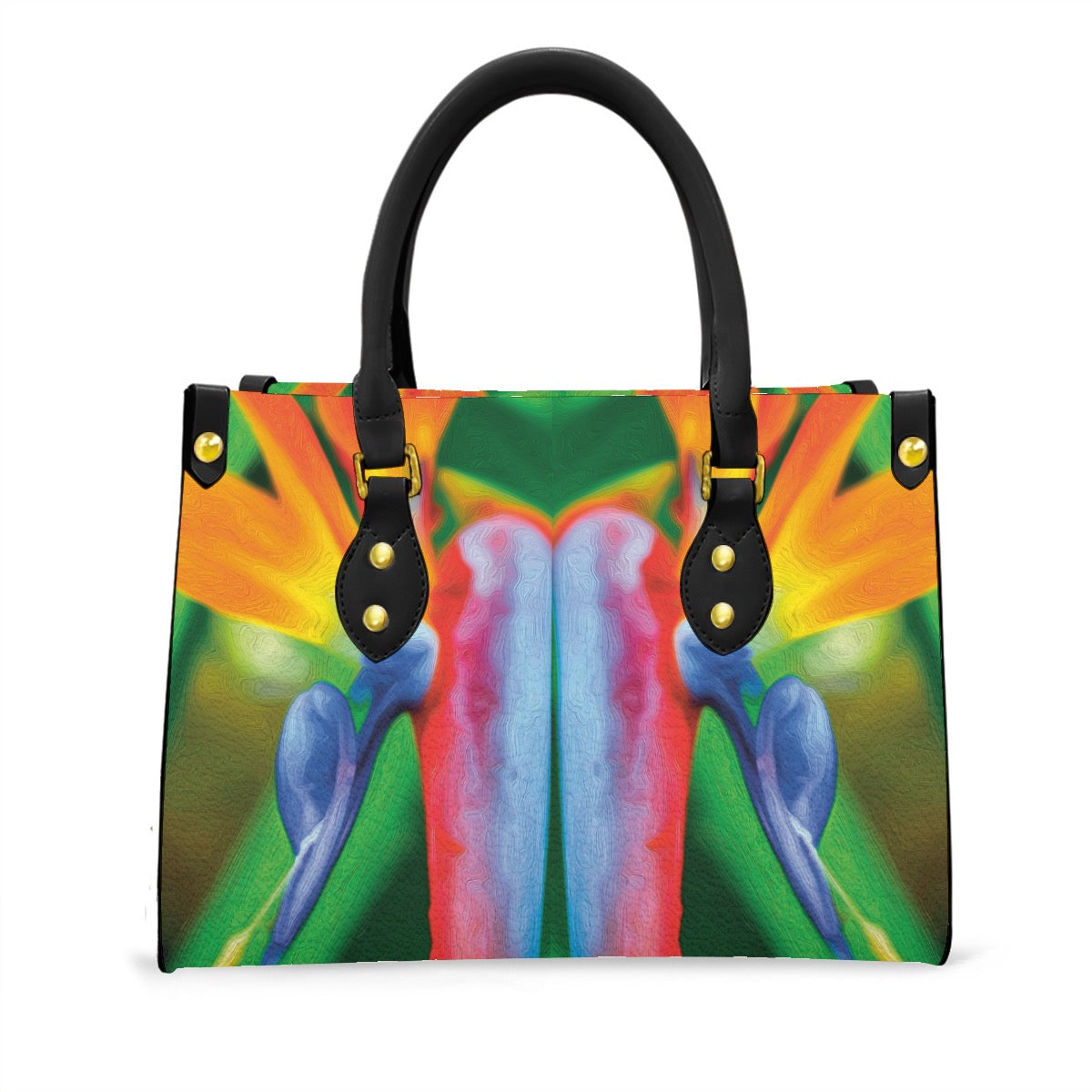 “Bird of Paradise” Women's Tote Bag With Black Handle