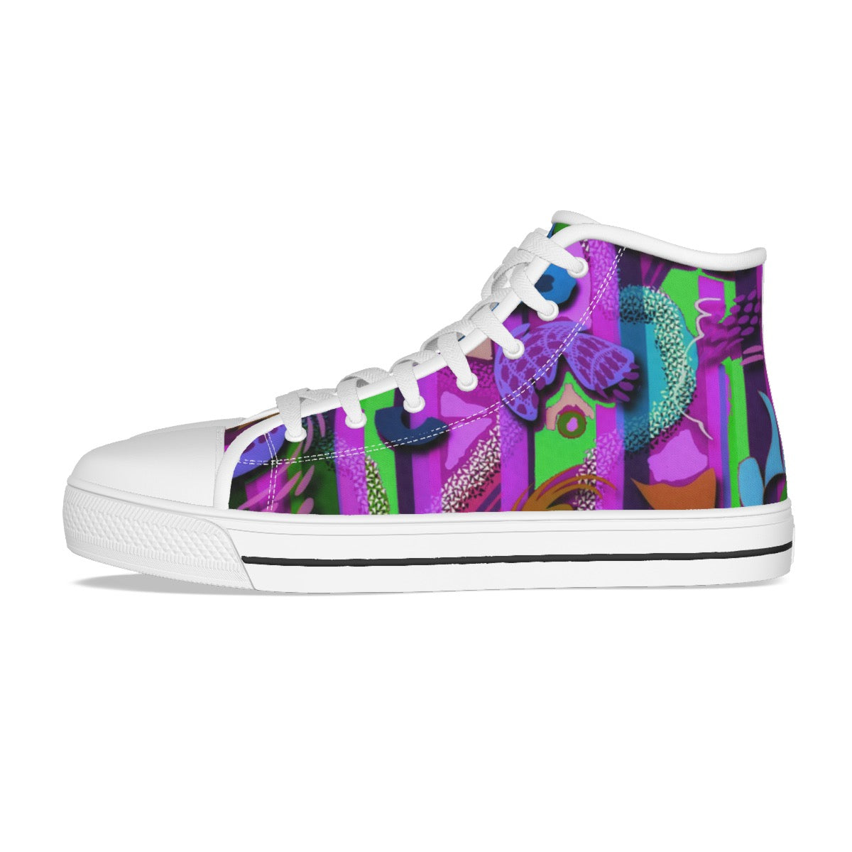 Labyrinth Purple: Kid's Canvas Shoes