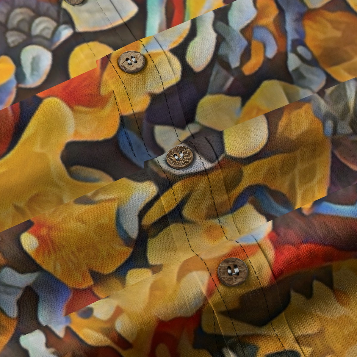 “Abundance “ Men's Casual Lapel Long Sleeve Shirt|125GSM Cotton