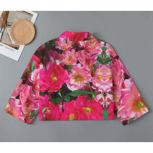 “Summer Blush” Women's Cropped Jacket | 245GSM Cotton