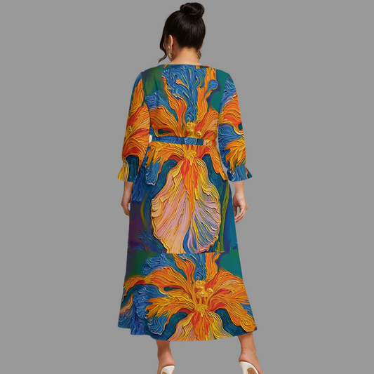 “Iris” Women’s Maxi Dress|Plus Size