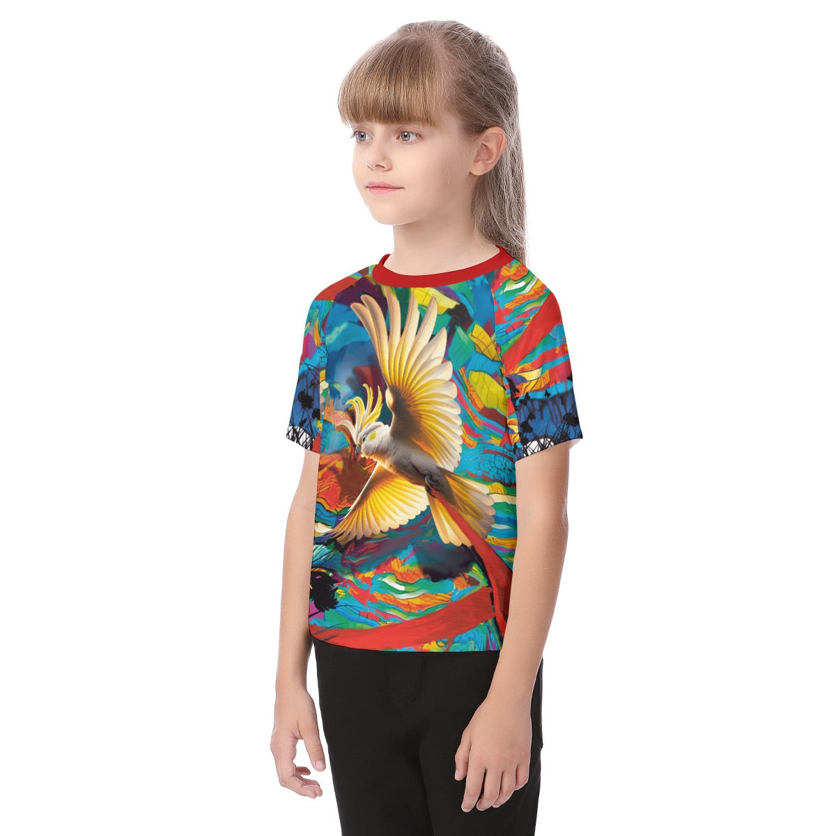 “Sulphur Crested Soaring” Kid's Raglan Sleeve T-shirt