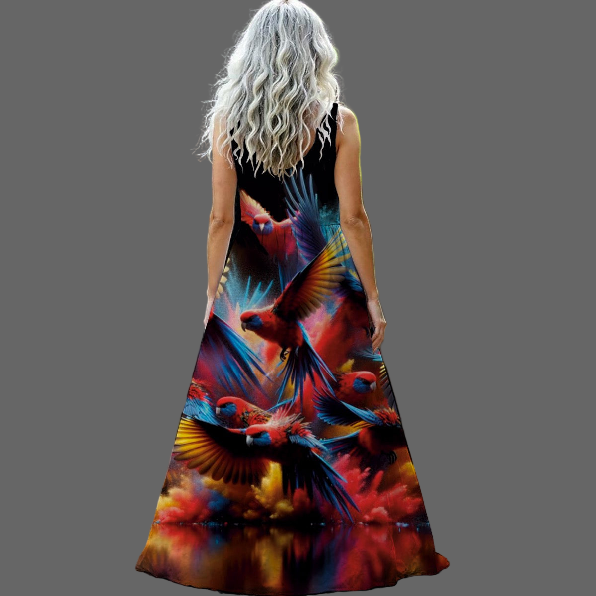 “Rosella Rush” Sleeveless Maxi Dress