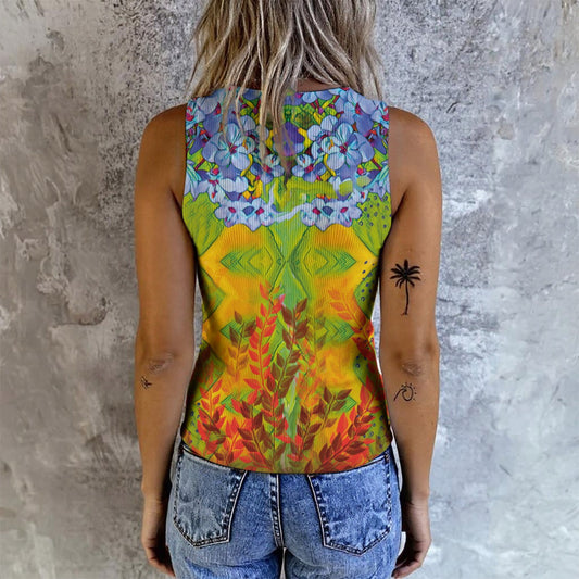 “Springtime” Women's Button Vest