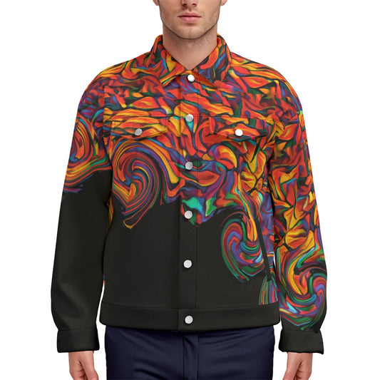 “Inferno” Unisex Lapel Jacket | 245GSM Cotton