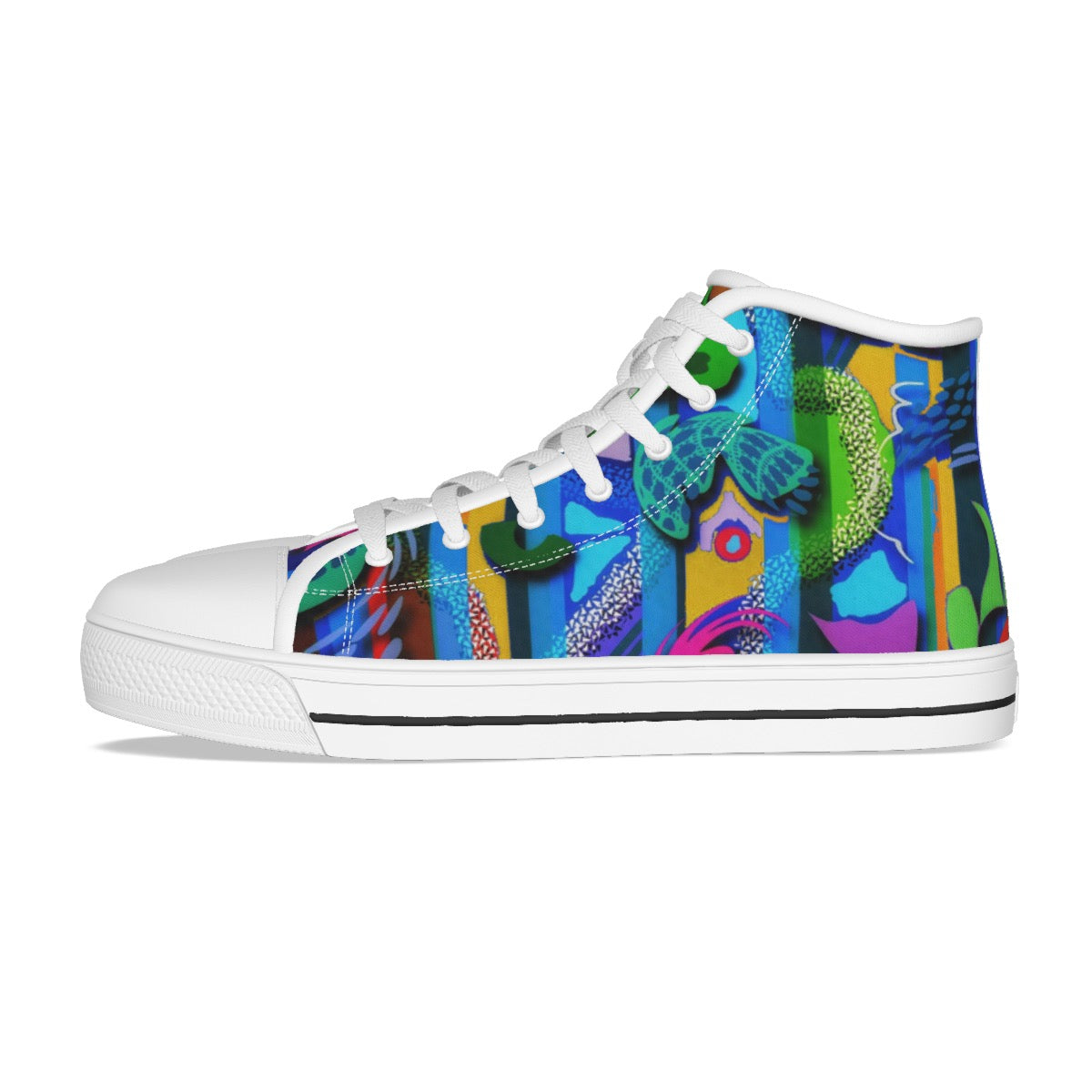 Labyrinth Blue: Kid's Canvas Shoes