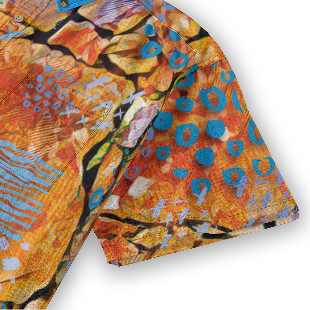 “Azure Canyon” Men's Breathable Cotton Shirt|125GSM