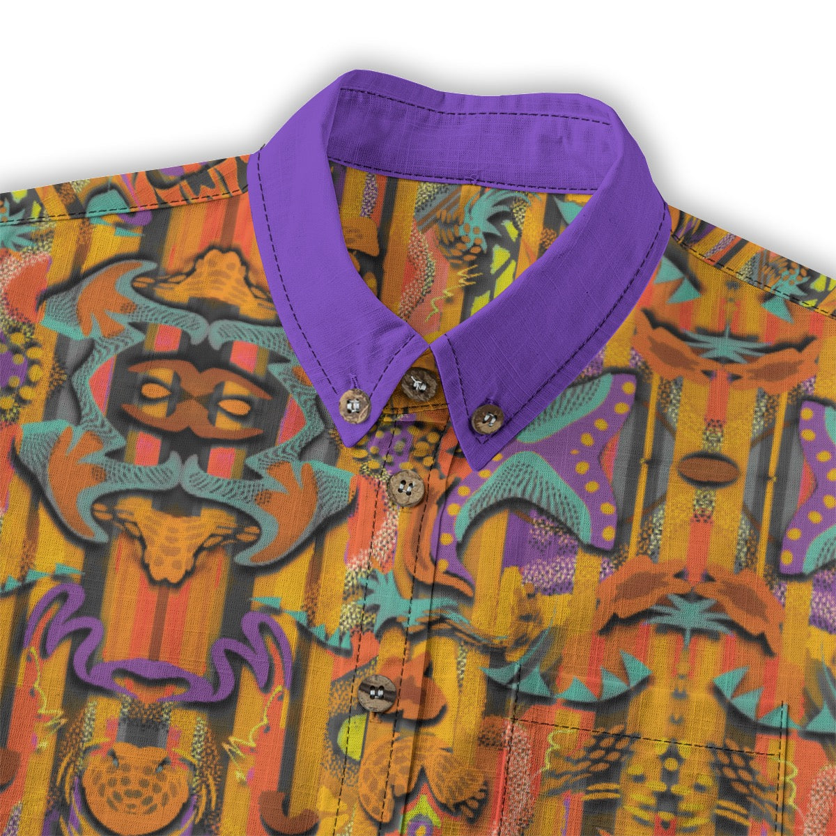 “Labyrinth” Mustard -Children's Shirt With Pocket | 125GSM Cotton