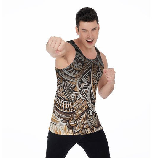 “Earthen Echoes” All-Over Print Men's Tank Top