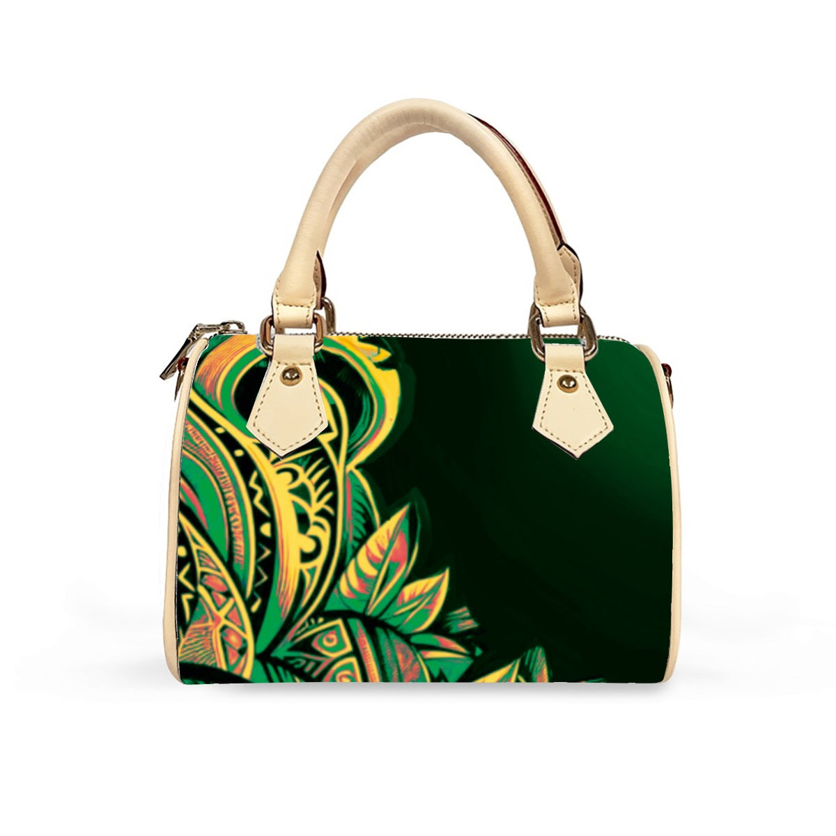 “Nesia” Classic Barrel-Shaped PU Leather Handbag