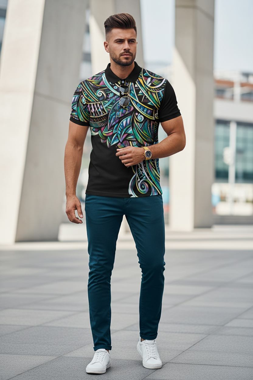 “Paua” Men's Polo Collar Jersey