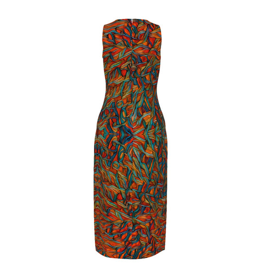 “Outback Breeze” Women's Beach Perspective Chiffon Sleeveless Dress