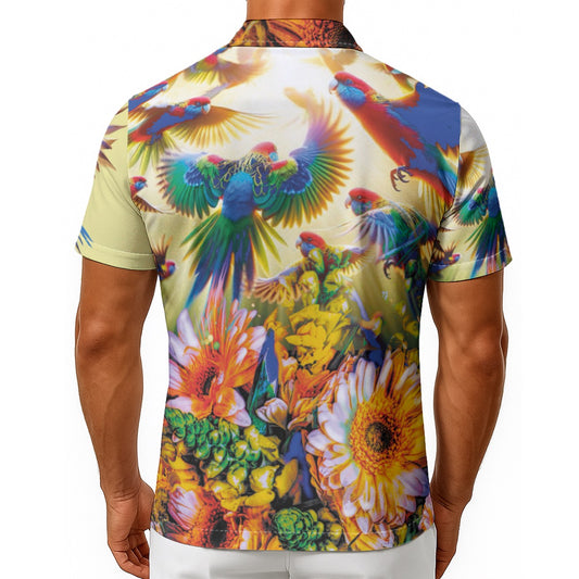 “Rosella Rising” Men's Hawaiian Shirt