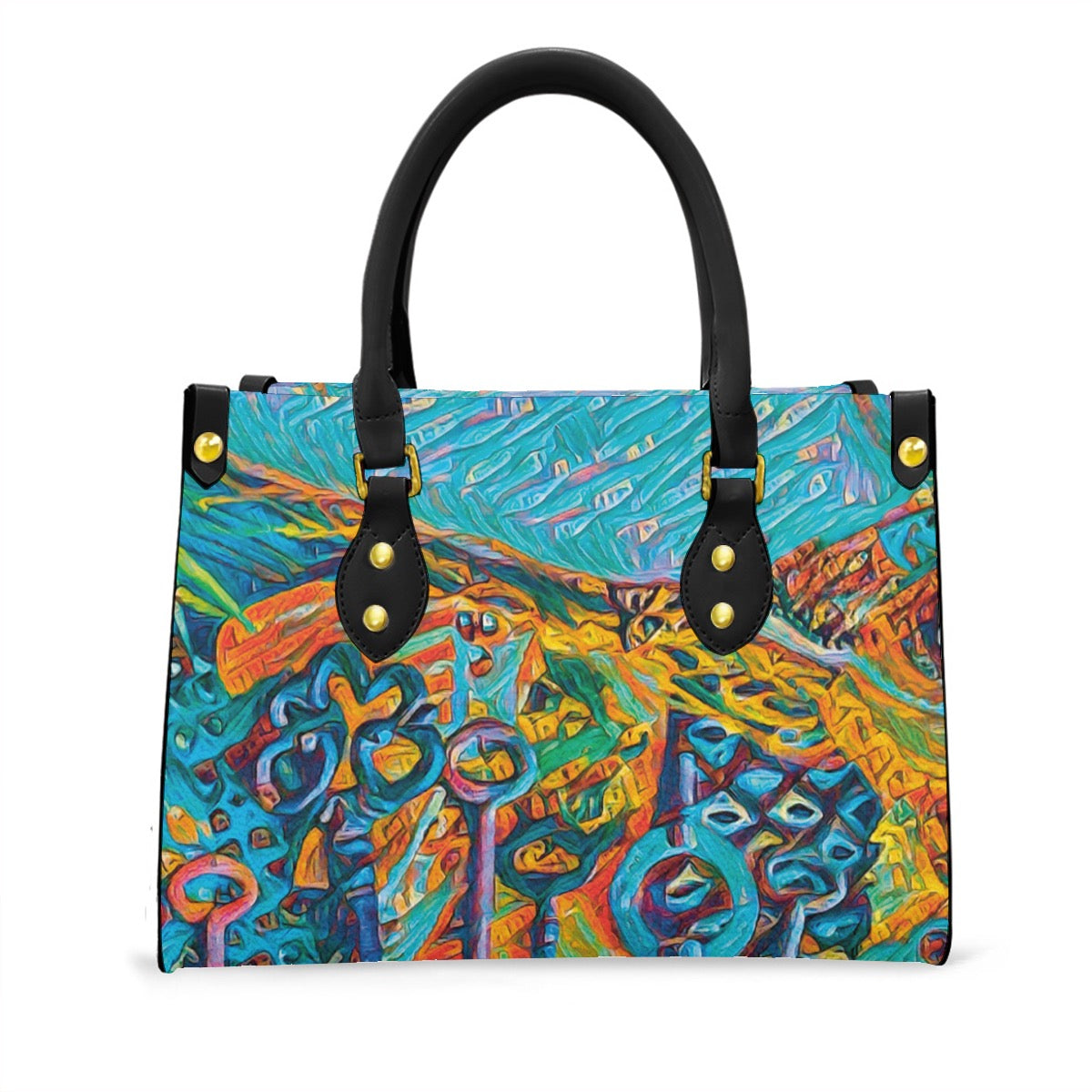 “Peregian” Women's Tote Bag With Black Handle