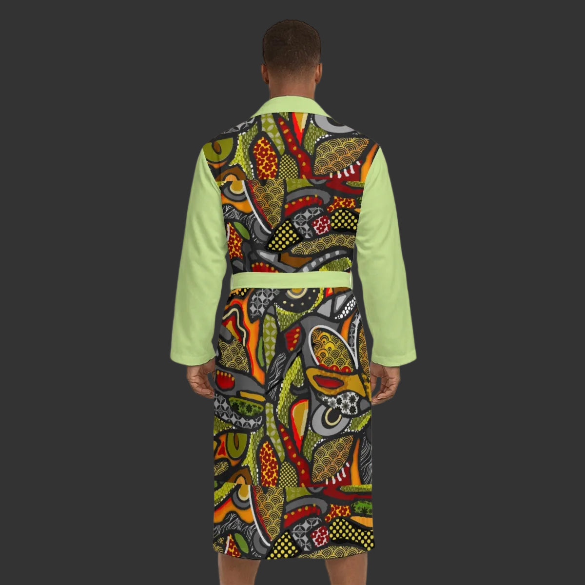 “Zedomina” Men’s Fleece-Lined Bathrobe with Belt