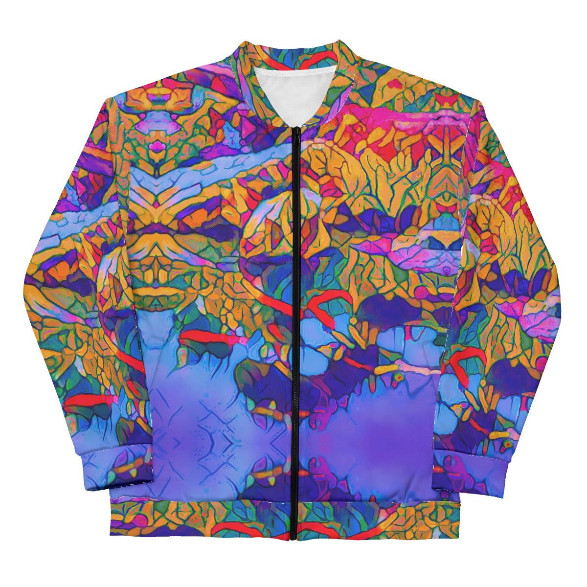 “Cerulean Spectrum” Unisex Bomber Jacket