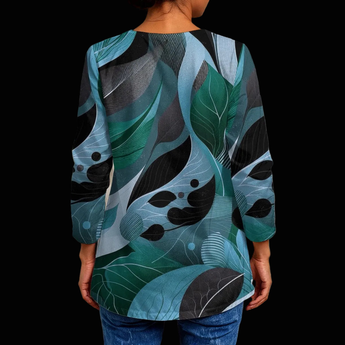 “Tangled Teal” Women's Faux Sweater Cardigan