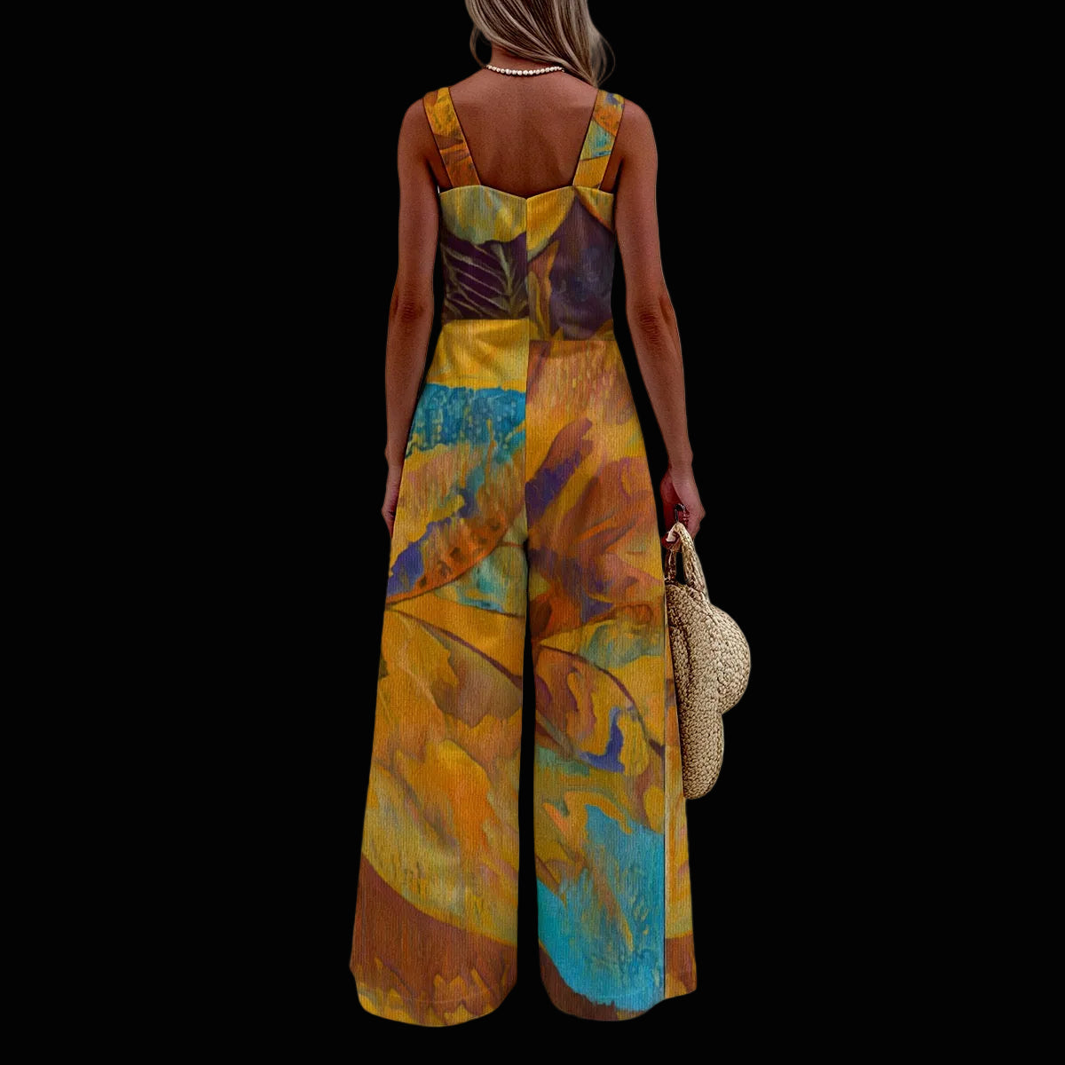 “Mirage” Print Women's Wide-Leg Jumpsuit