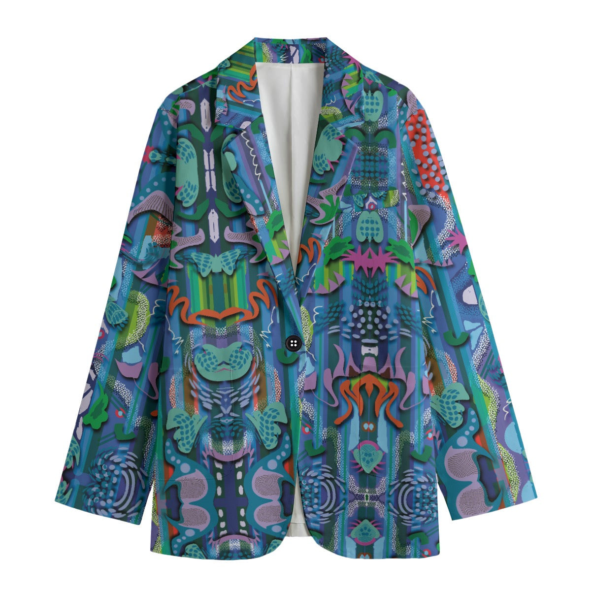 “Underwater Echoes” Women's Leisure Blazer | 245GSM Cotton
