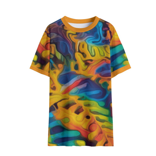“Rainbow Ferns” Children's Round Neck T-Shirt|145GSM Birdseye
