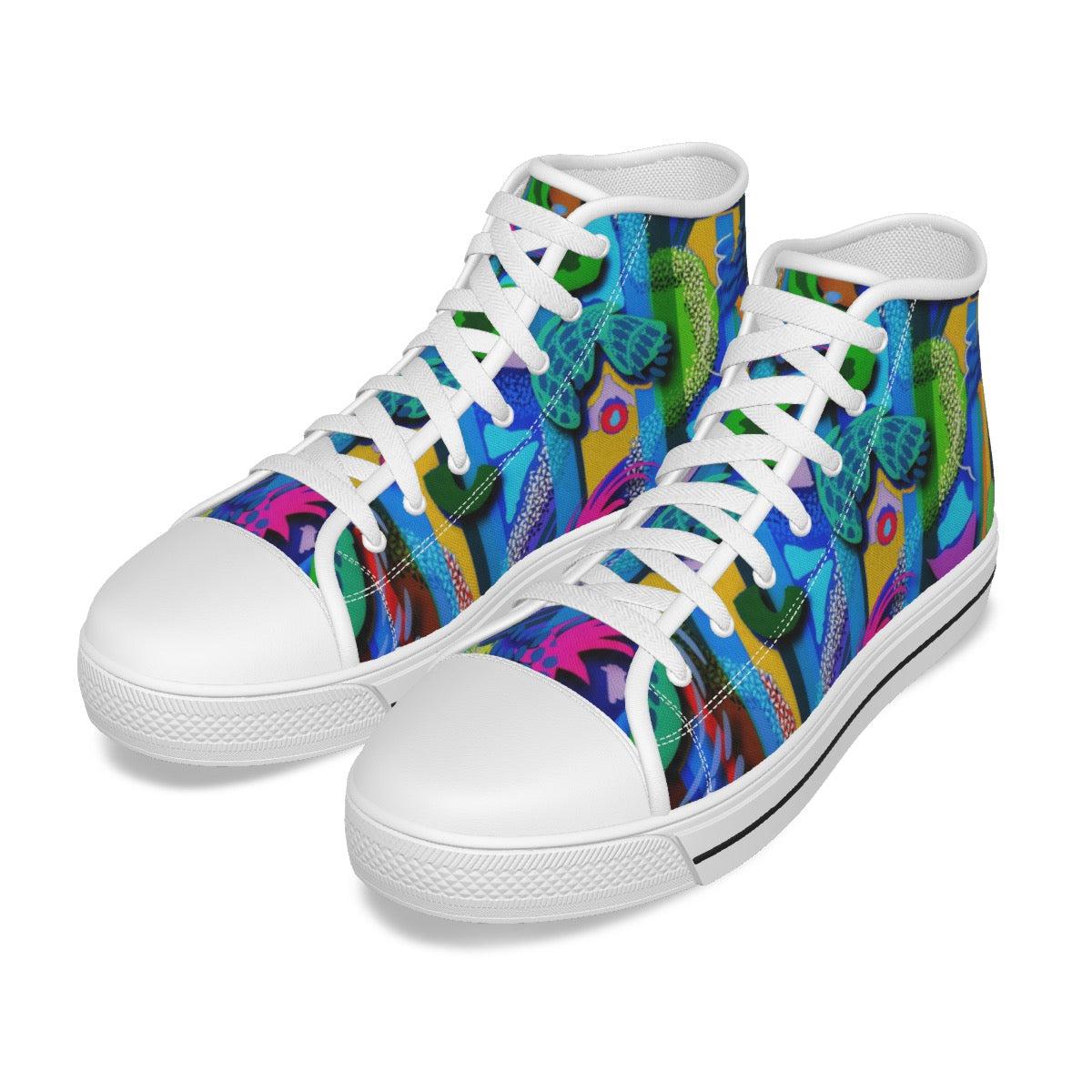 Labyrinth Blue: Kid's Canvas Shoes