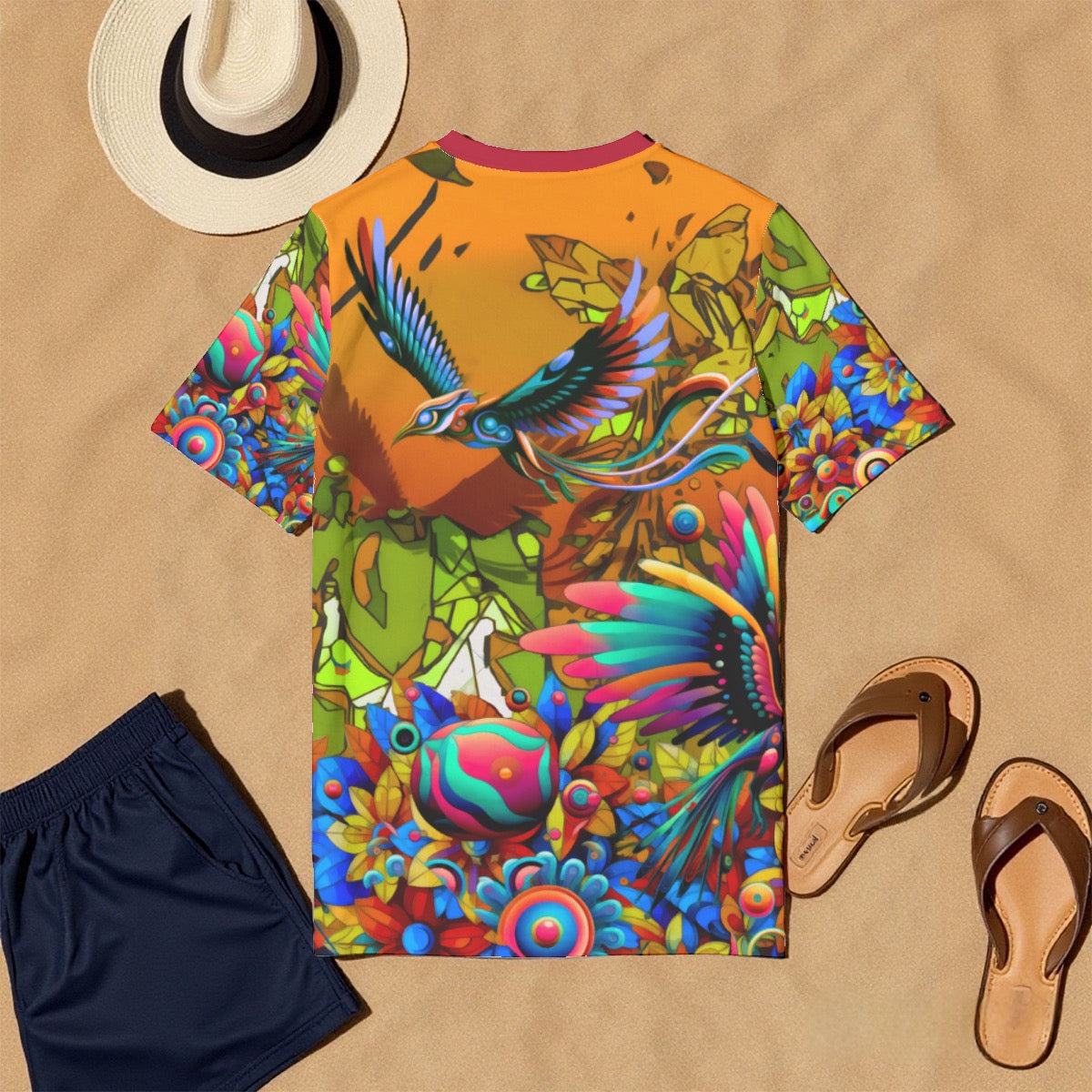“ Yellow Garden of Unseemly Delights” Men's O-Neck T-Shirt