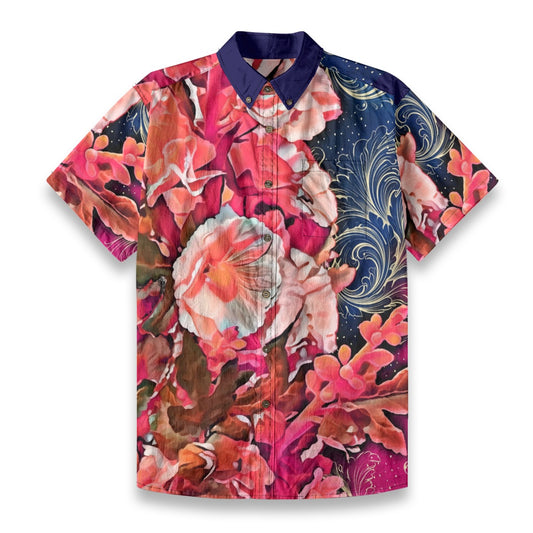“Celestial Bloom” Breathable Cotton Shirt|125GSM