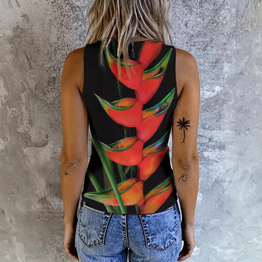“Heliconia” Women's Button Vest