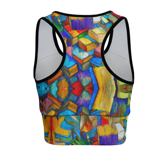 āColour Blockā Women's Sports Bra|210GSM