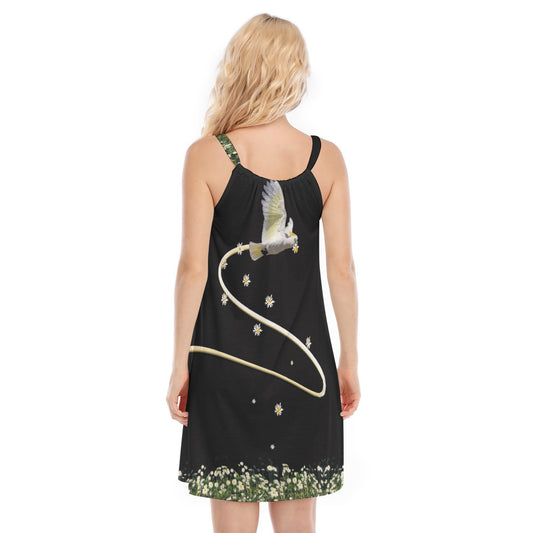 āDaisiesā Women's O-neck Cami Dress