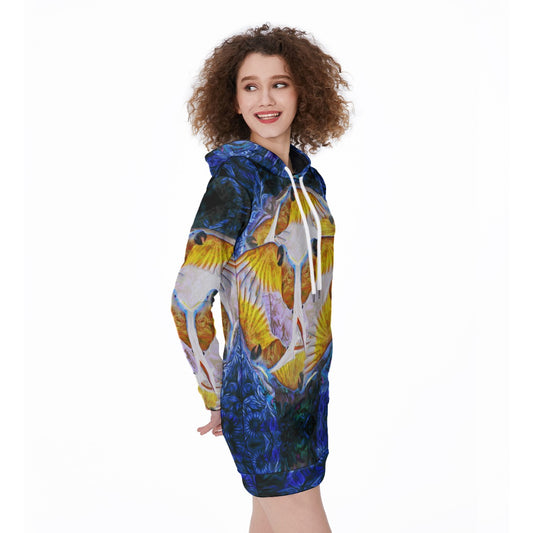 “Luna Flock” Women's Long Hoodie