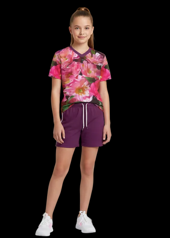 “Summer Blush” Children's Sports T-Shirt Set