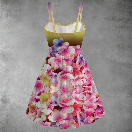 “Hydrangea” Women's Spaghetti Strap Dress