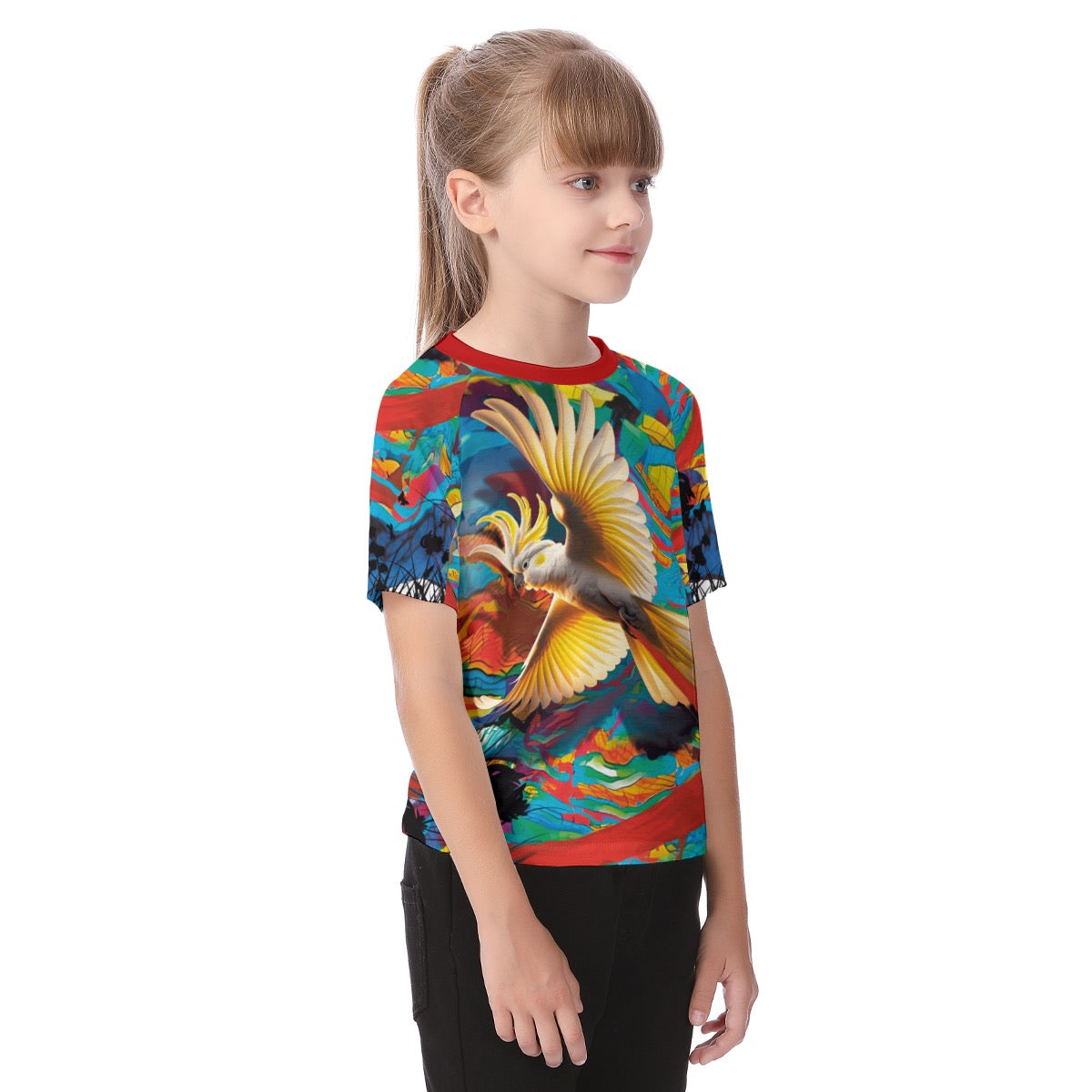 “Sulphur Crested Soaring” Kid's Raglan Sleeve T-shirt