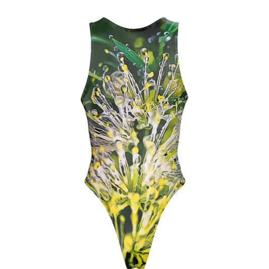“White Bottlebrush” Women's Tank Bodysuit