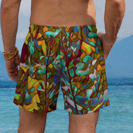 âJungle Canopyâ Men's Beach Shorts