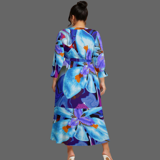 “The Blue Dietes” Women’s Maxi Dress|Plus Size