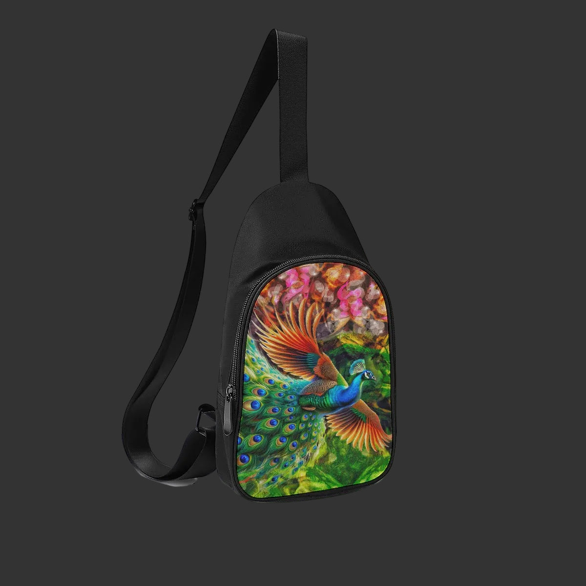“Peacock Flight” Chest Bags