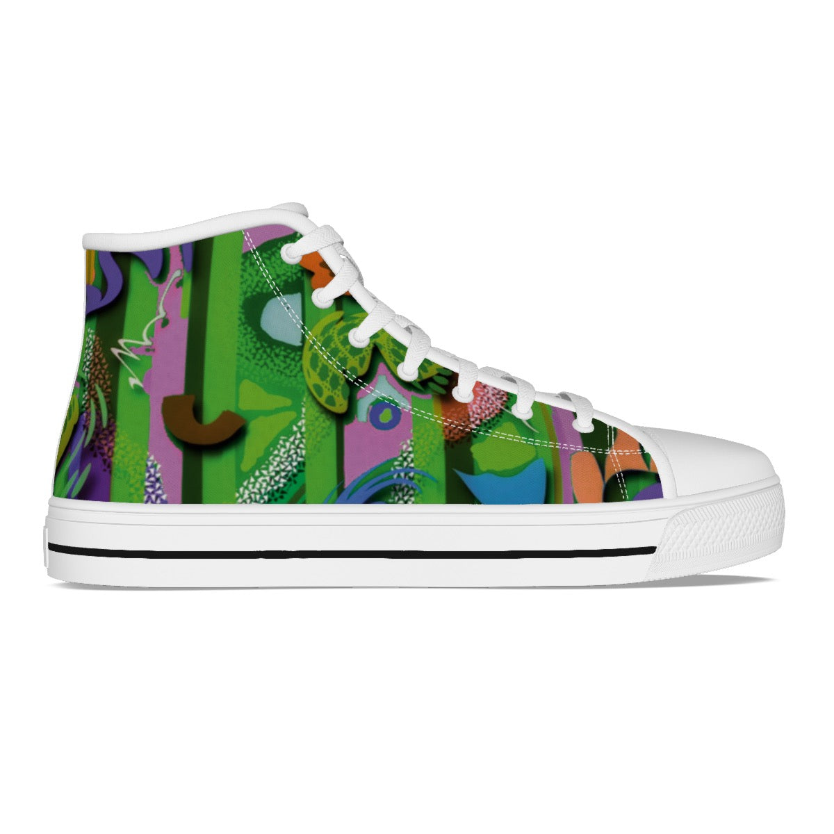 Labyrinth Green: Kid's Canvas Shoes