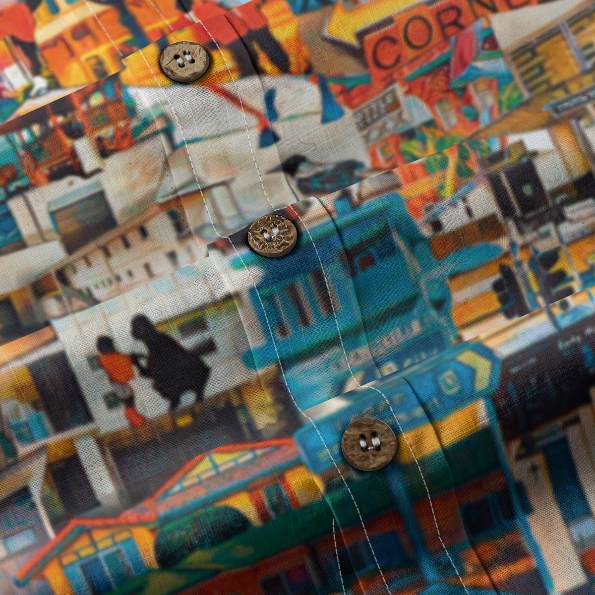 “Southside Brizvegas” (Blue) Men's Breathable Cotton Shirt|125GSM