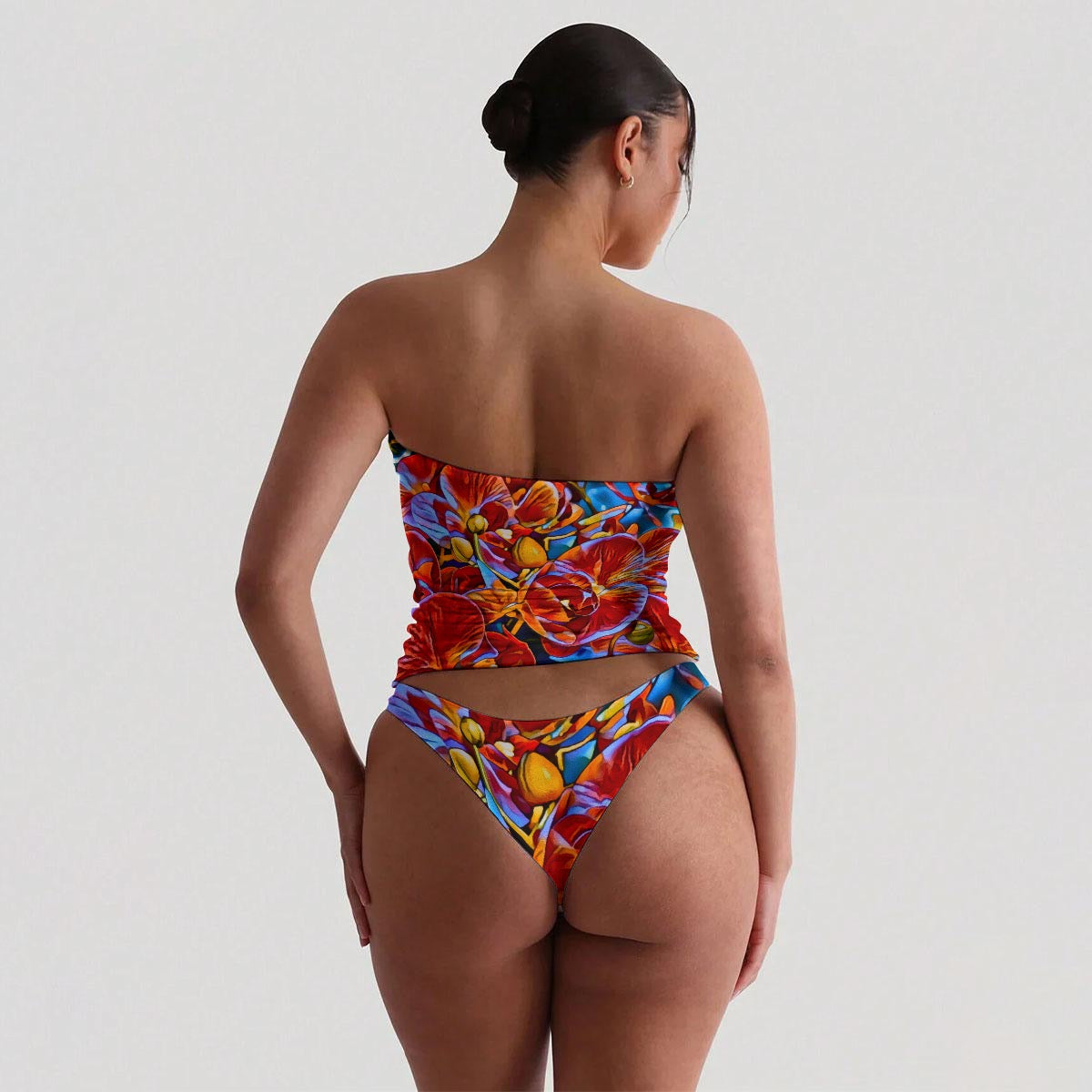 “Orchidae” Women's Strapless Tube Top Set