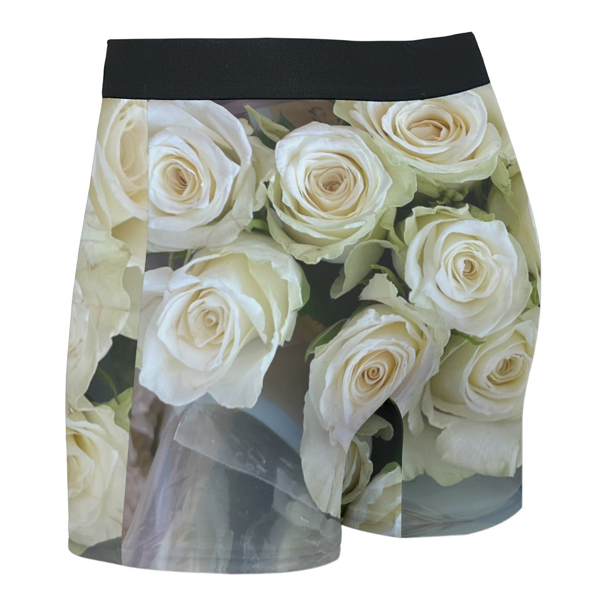 “White Roses” Men's Stretch Boxer Briefs