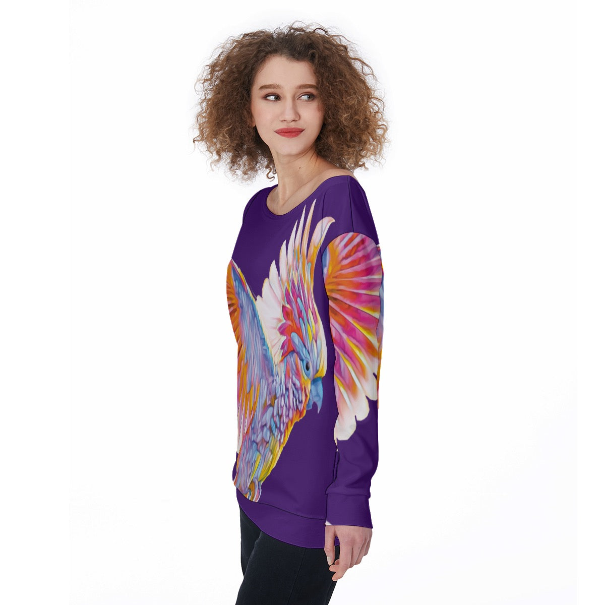 “Major Mitchell” Women's Off-Shoulder Sweatshirt