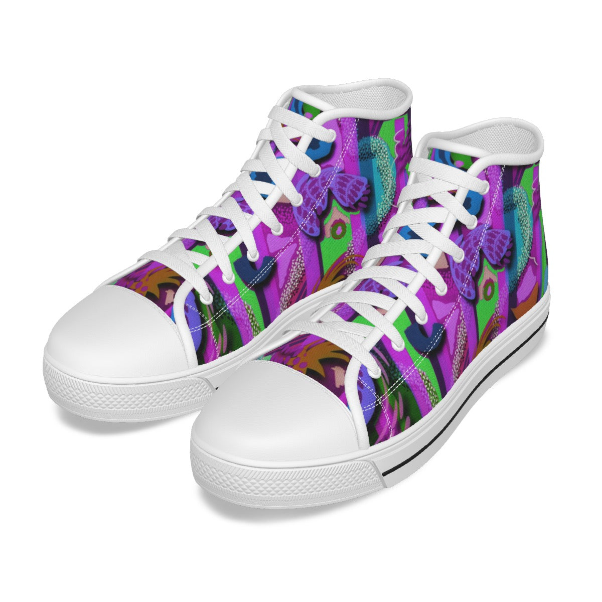 Labyrinth Purple: Kid's Canvas Shoes