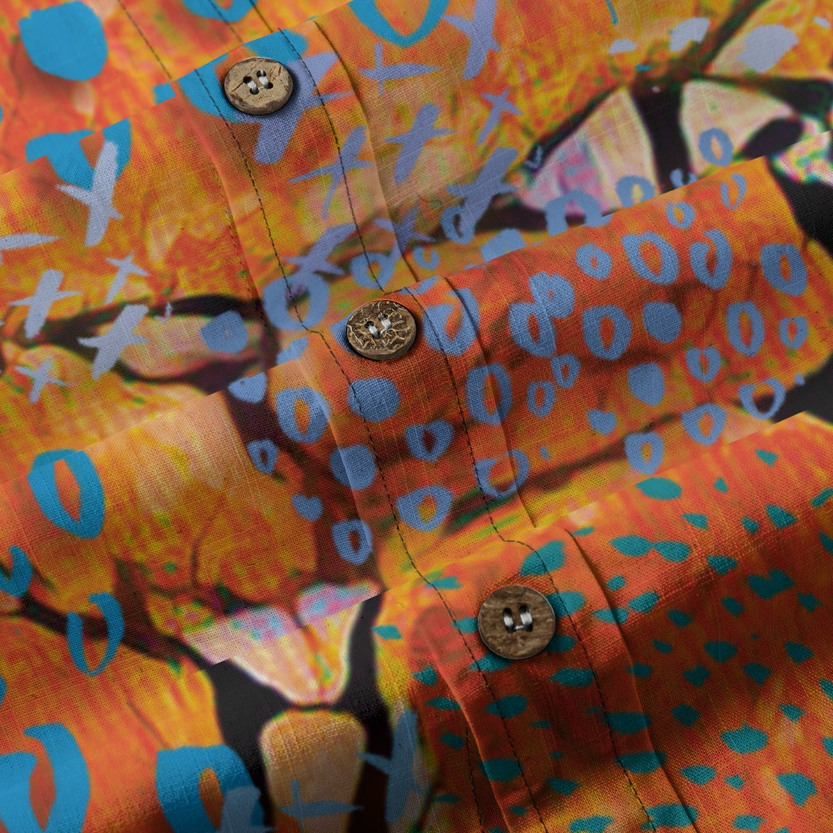 “Azure Canyon” Men's Breathable Cotton Shirt|125GSM