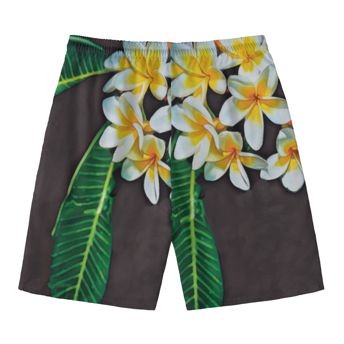 “Frangipani” Men‘s Beach Shorts With Lining